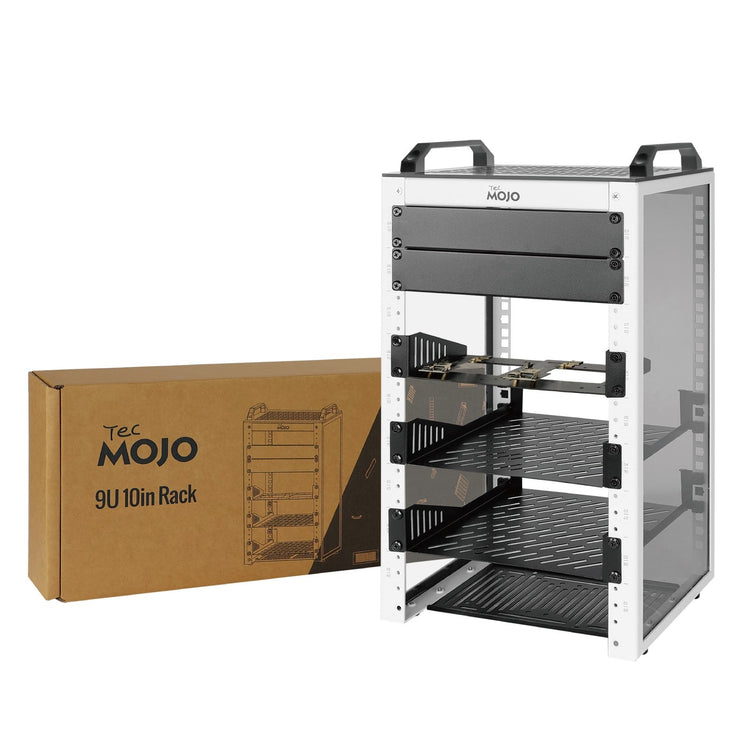 Tecmojo 9U Network Rack Mini Server Rack with 2 Side Translucent Panels