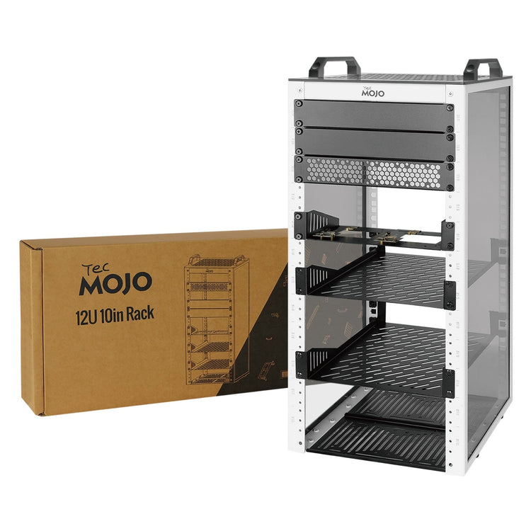 Tecmojo 12U Network Rack Mini Server Rack with 2 Side Translucent Panels