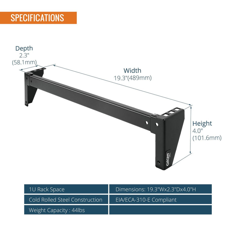 Tecmojo 1U Foldable 19 inch Vertical Wall Mount Rack for Server and Network Equipment