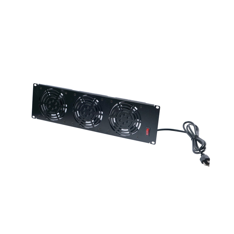 Tecmojo 3U Server Rack Mount Cooling Fan Panels with 3 Fans, Cooling System Exhaust Airflow for 19 inch Server Rack, Cabinet, Vertical Assemble