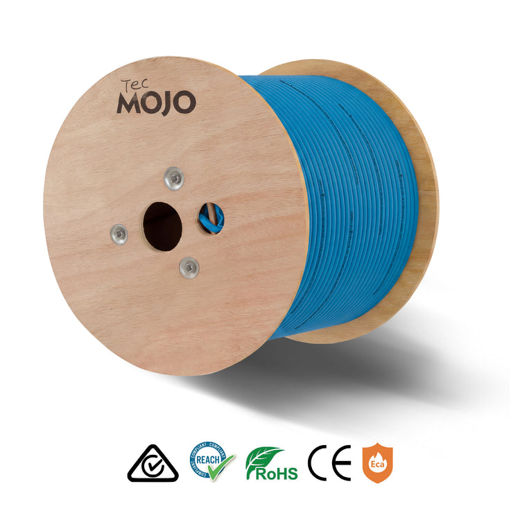 Tecmojo Cat6 FTP Shielded Cable 305m | Bare Copper Ethernet Cable | LSZH Support PoE++