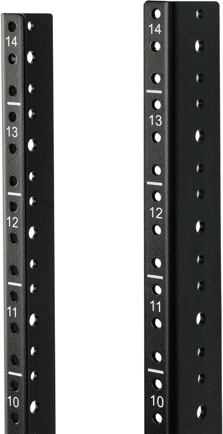 Tecmojo 14U Rack Rail Vertical, Pair Vertical DIY Rack Rails Kit for DIY Server and Studio Racks Included to Mount Server or Network Equipment
