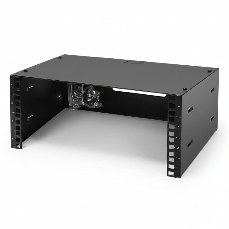 Tecmojo Server Rack 4U Wall Mount Open Frame Rack 300mm Deep 19'' Width with Top Cover for Shallow Server, Network Switches, IT Equipment