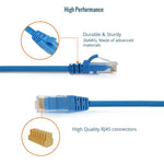 Tecmojo Ethernet Cable 0.25M, CAT 6 Ethernet Cable 12 Pack LAN Gigabit, RJ45 Pure Copper Core 1000Mbps for 250Mhz/s Cord, Network Patch Cord for Router Modem Patch Panel Faster Than Cat 5e/Cat 5, Blue