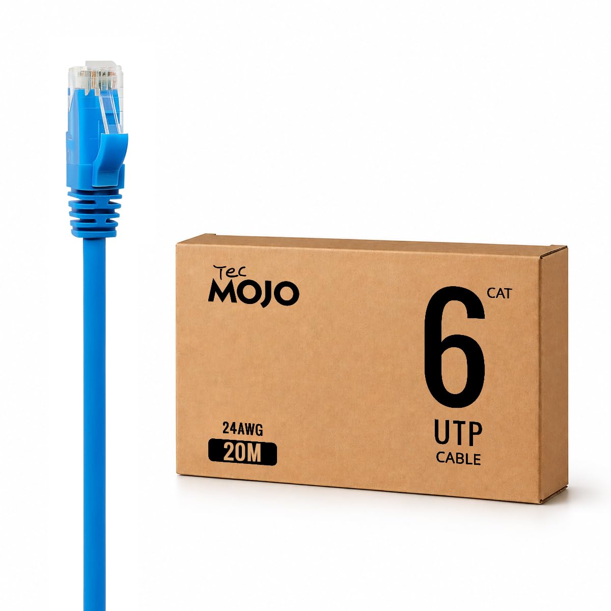 Tecmojo Ethernet Cable 0.5M, CAT 6 Ethernet Cable 12 Pack LAN Gigabit, RJ45 Pure Copper Core 1000Mbps for 250Mhz/s Cord, Network Patch Cord for Router Modem Patch Panel Faster Than Cat 5e/Cat 5, Blue