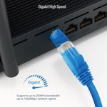 Tecmojo Ethernet Cable 0.5M, CAT 6 Ethernet Cable 12 Pack LAN Gigabit, RJ45 Pure Copper Core 1000Mbps for 250Mhz/s Cord, Network Patch Cord for Router Modem Patch Panel Faster Than Cat 5e/Cat 5, Blue