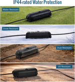 Tecmojo 10 Pack Outdoor Connection Box IP44 Water & Dust Resistant Electrical Extension Box, Safe Sealed Enclosure Suitable for 14-18 AWG Cables - Protect Light Strips, Plugs, and Cables, Black