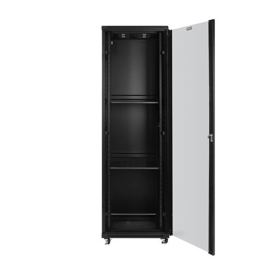 Tecmojo 600 X 1000 Network Server Rack 42U Glass/Solid