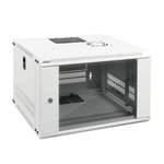 Tecmojo 6U 450mm Depth White Glass Door Standard Wall Mount Cabinet(Flat Pack)White background picture