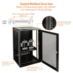 Made of heavy duty steel:Tecmojo 18U 450mm Depth Black Mesh Door Standard Wall Mount Cabinet(Flat Pack)