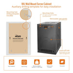 Auxiliary drilling template for easy installation:Tecmojo 18U 450mm Depth Black Mesh Door Standard Wall Mount Cabinet(Flat Pack)