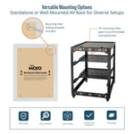 Diverse Setups:Tecmojo 16U Open Frame Network Rack with Casters for 19" Networking Device