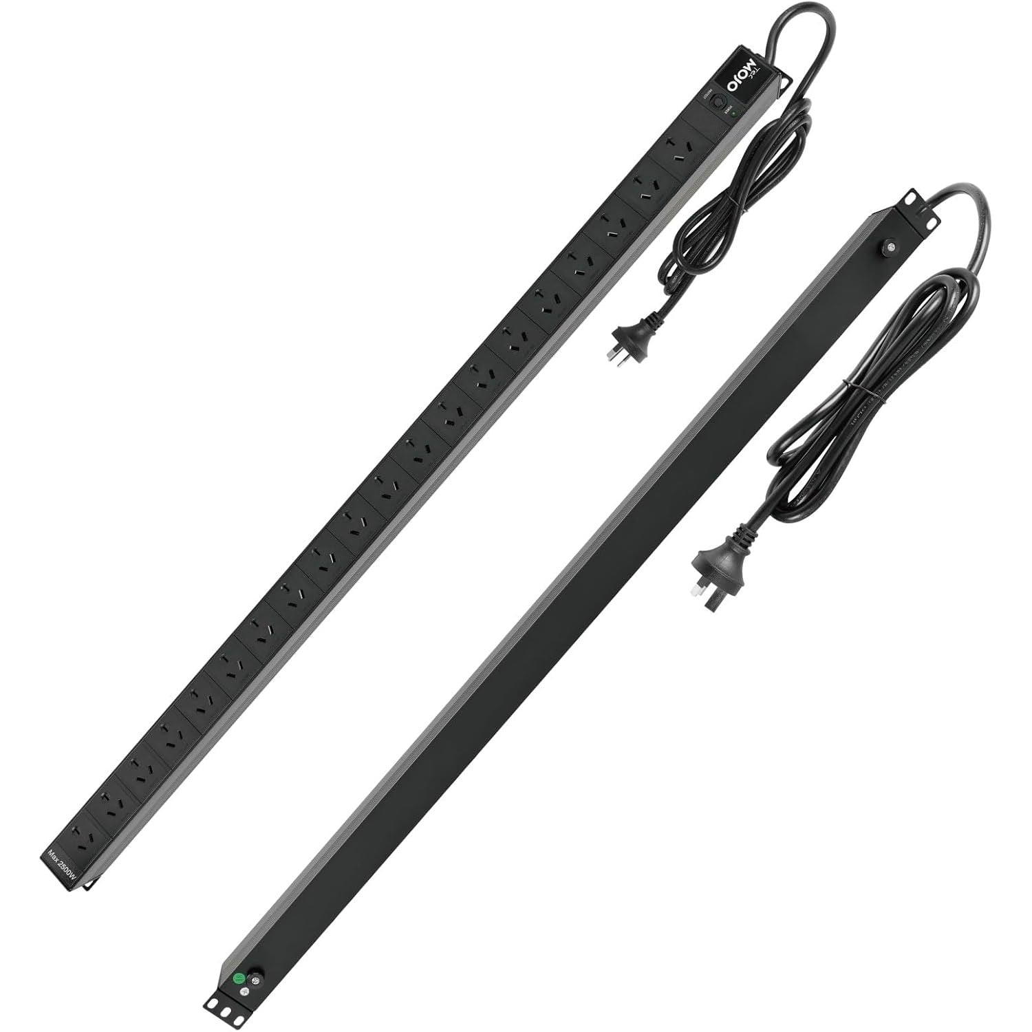 Tecmojo Vertical PDU Power Strip, 20 Outlets Rack Mount Power Distribution Unit for Server Cabinet, 10A Power Plug with 2m Power Cord, Overload Protection, 250V 50/60HZ