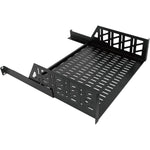 Tecmojo 3U Rack Shelf with Back Support,19 inch 375 mm Deep Vented Universal Cantilever Tray for 19 inch Server Racks & Network Cabinets, Good Air Circulation, Weight Capacity 25 kg / 55lbs, Black