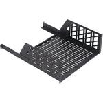 Tecmojo 4U Rack Shelf with Back Support,19 inch 425mm Deep Vented Universal Cantilever Tray for 19 inch Server Racks & Network Cabinets, Good Air Circulation, Weight Capacity 25 kg / 55lbs, Black