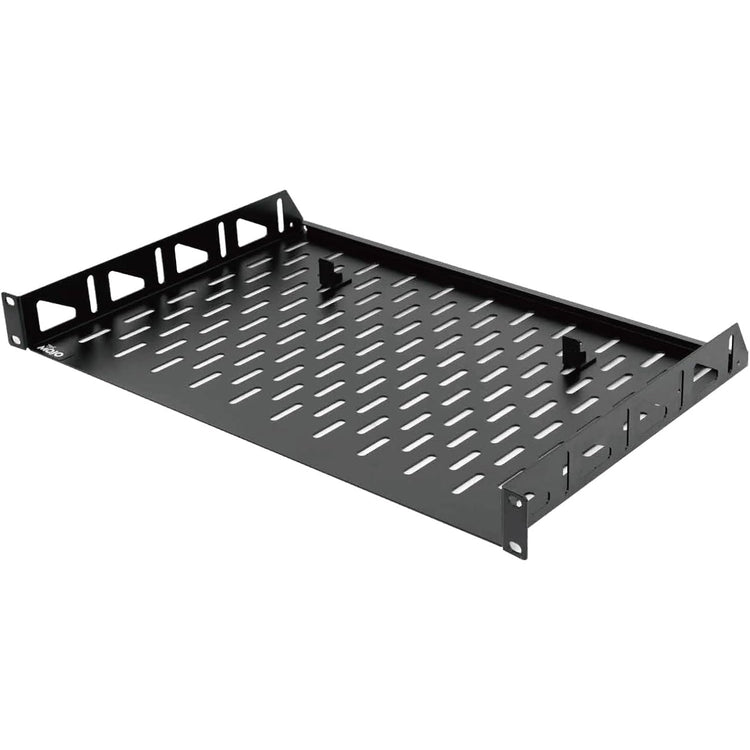 Tecmojo 1U 12 inch Depth Rack Shelf  with Anti-Slip Stops for 19 inch Equipment-110lbs Weight Capacity(2 Pack)