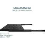 Tecmojo 1U 550mm Sliding Rack Shelf with Adjustable Range of 550-700mm 4 Post Vented Server Rack Mount Shelf, Support to 30kg, Universal Tray for 19 Inch 800mm Deep AV/Network Device Rack