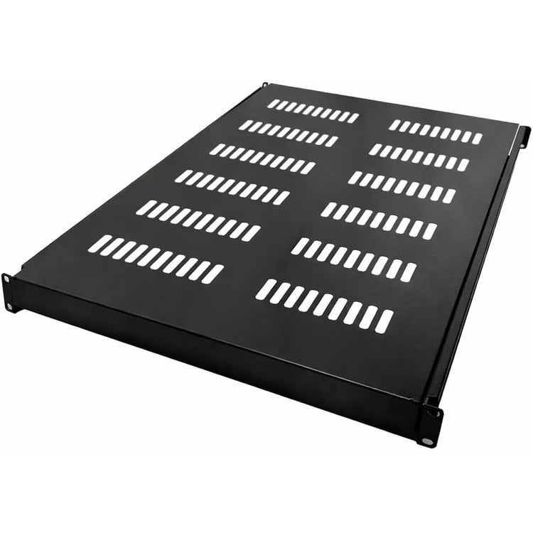 Tecmojo 1U 700mm Sliding Rack Shelf with Adjustable Range of 700-900mm 4 Post Vented Server Rack Mount Shelf, Support to 30kg, Universal Tray for 19 Inch 1000mm Deep AV/Network Device Rack