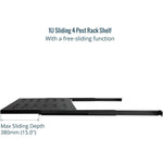 Tecmojo 1U 700mm Sliding Rack Shelf with Adjustable Range of 700-900mm 4 Post Vented Server Rack Mount Shelf, Support to 30kg, Universal Tray for 19 Inch 1000mm Deep AV/Network Device Rack