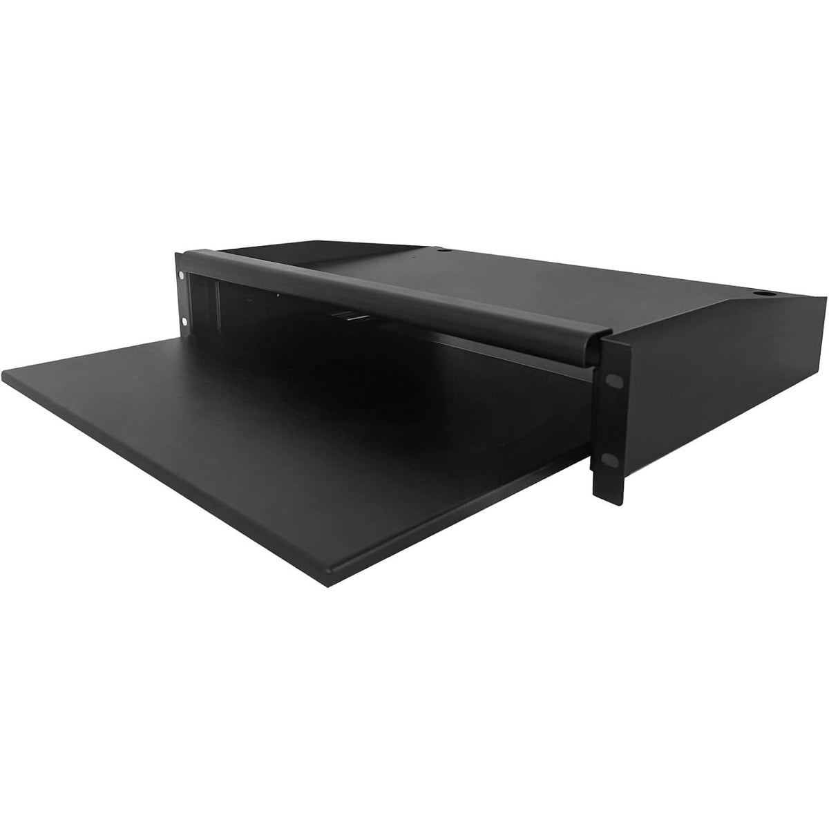 Tecmojo 2U Sliding Keyboard Rack Shelf with Sliding Mouse Tray, 19’’ Server Rank Shelf, Support to 20kg, Universal Tray for 19 Inch AV,Server or Network Device Rack