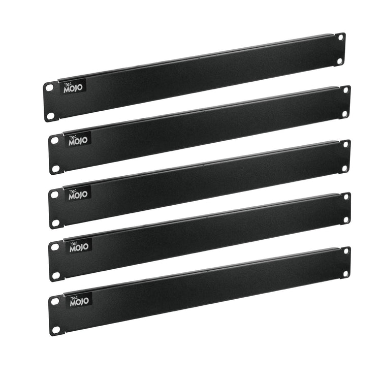 Tecmojo 1U Blank Panel, Solid Server Rack Blank Panel, Rack Mount Plate for 19in Server Network Rack Enclosure/Cabinet, Black(5 Pack)