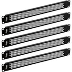 Tecmojo 1U Blank Panel, Vented Server Rack Blank Panel, Rack Mount Plate for 19in Server Network Rack Enclosure/Cabinet, Black(5 Pack)