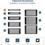Tecmojo 1U Blank Panel, Vented Server Rack Blank Panel, Rack Mount Plate for 19in Server Network Rack Enclosure/Cabinet, Black(5 Pack)
