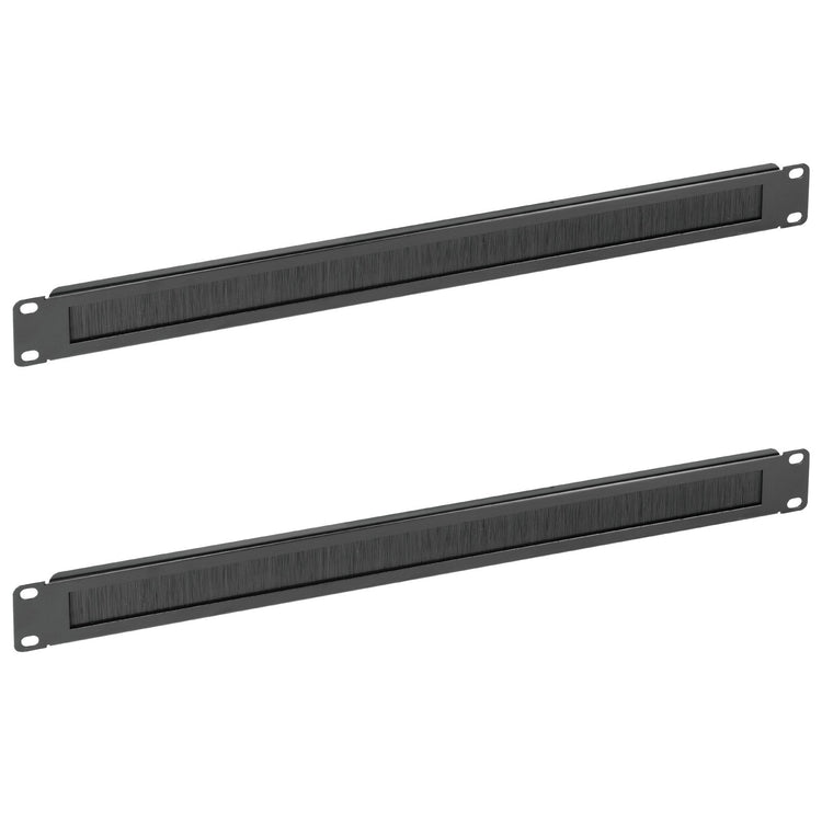 Tecmojo 2 Pack 1U Brush Panel 19 inch Rack Mount Cable Management Panel with Brush Strip for Cable Entry for 19'' Server Rack or Network Cabinet