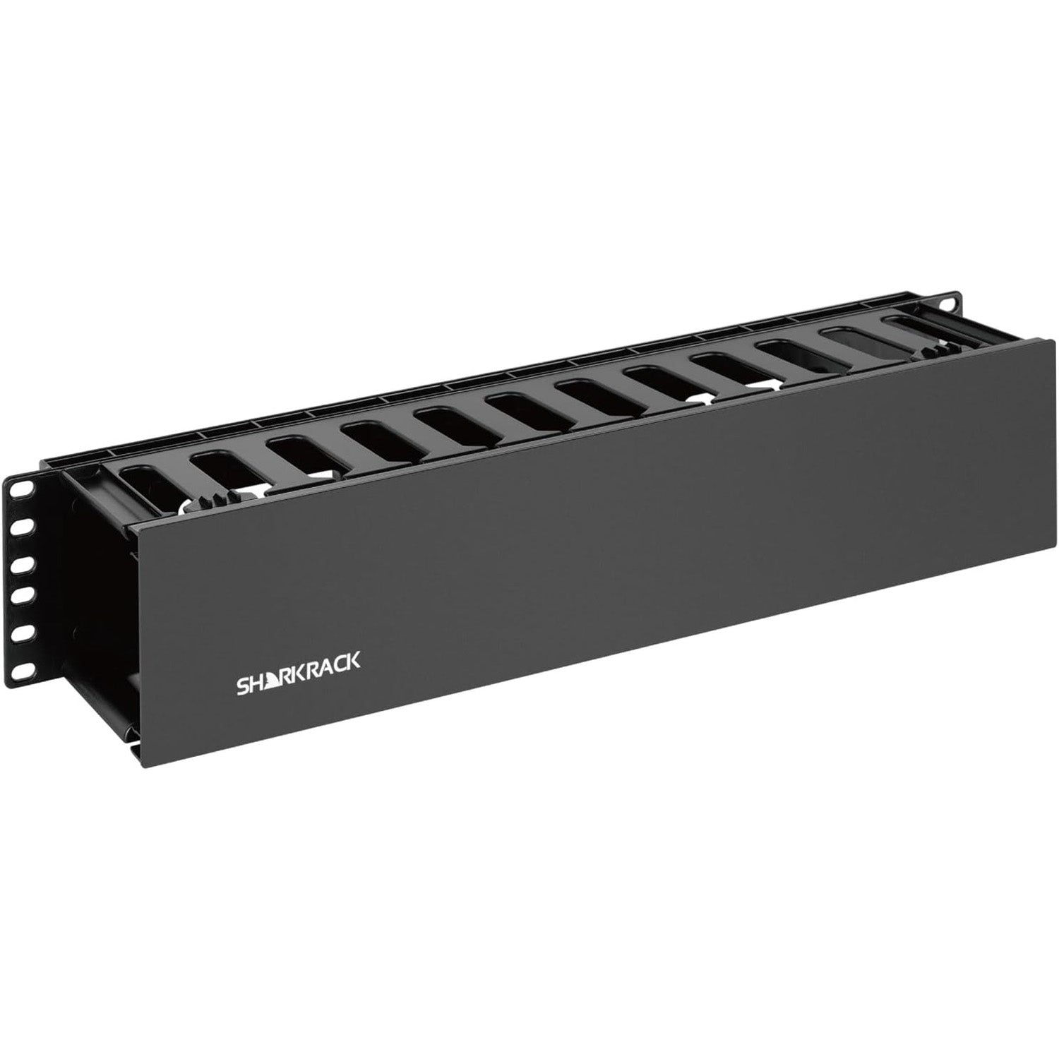 Tecmojo 2U Cable Management, Server Rack Horizontal Plastic Cable Manager, Rack Mount 12 Slots Wire Duct Organizer, Screws for 19 inch AV/IT/Data/Audio Network Device