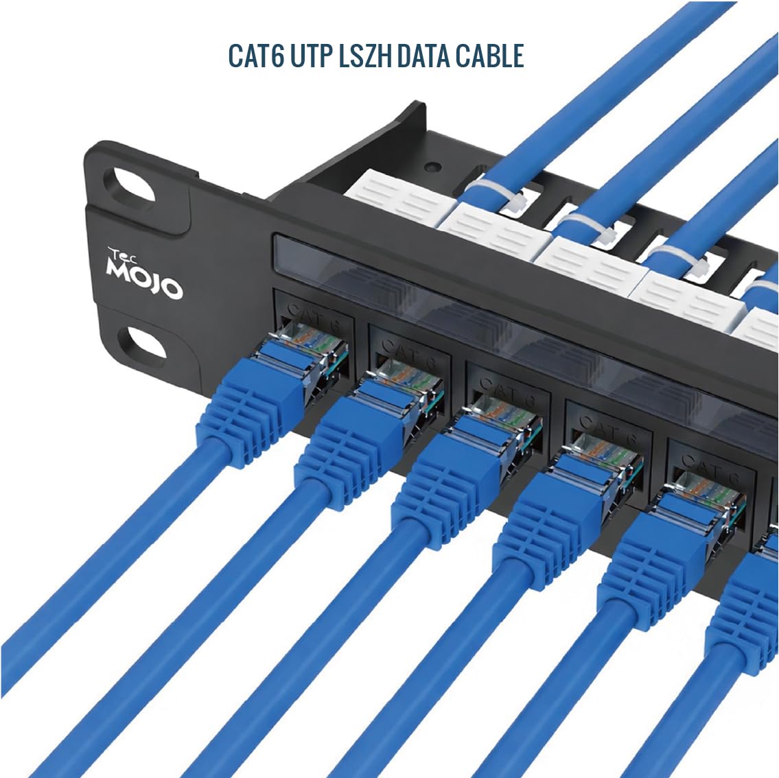 Tecmojo CAT 6 Ethernet Cable Without Connector 305m 24AWG LAN Gigabit Internet LSZH Bulk High Speed Solid Cable for Gaming, Streaming, Office, Home Use, Pull Box, Cat6 Bulk, Blue